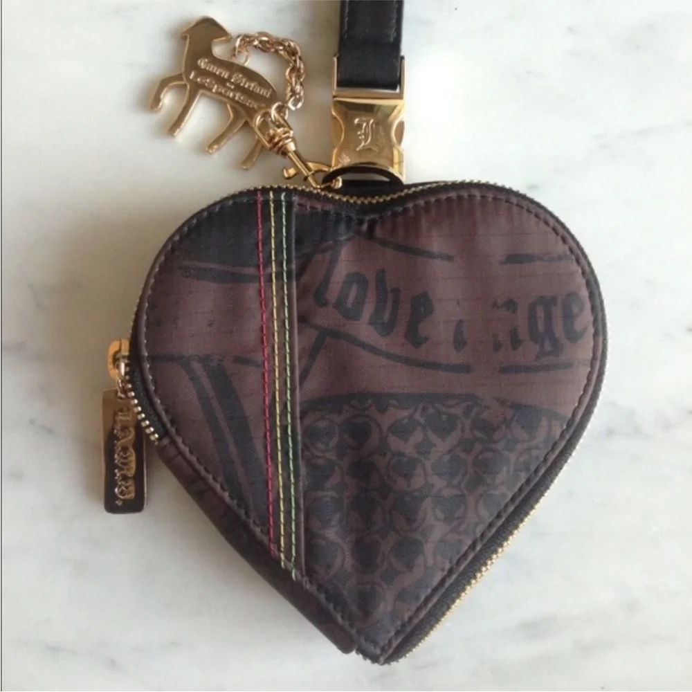 ISO IN SEARCH OF L.A.M.B. Heart Shaped Wristlet Clutch L.A.M.B. Heart wallet - Picture 2 of 2